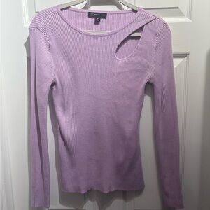 INC International Concepts Lavender Ribbed Sweater